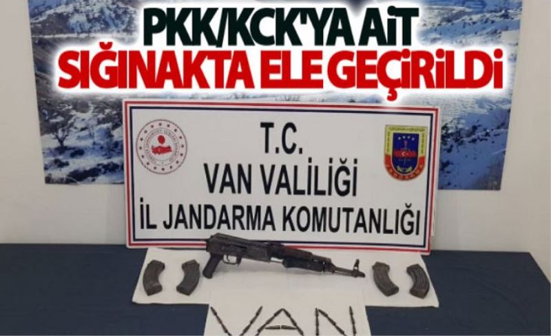 Van'da PKK/KCK'ya ait Kalaşnikof ve yaşam malzemesi ele geçirildi