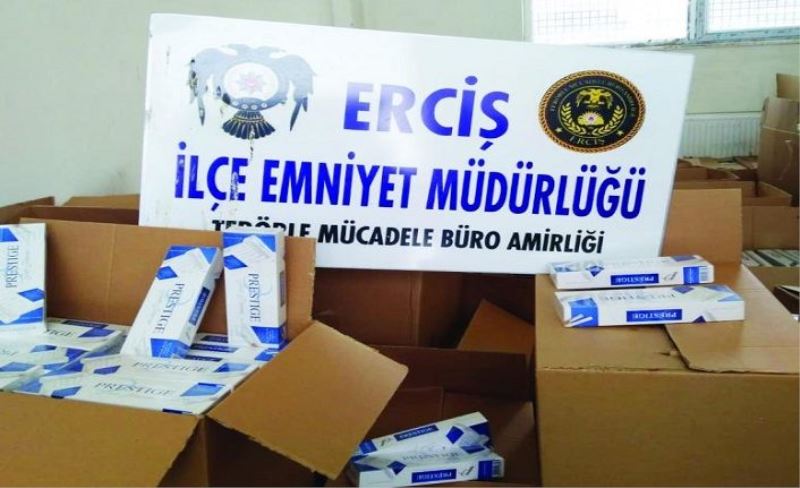 Erciş’te 10 bin 520 paket kaçak sigara ele geçirildi