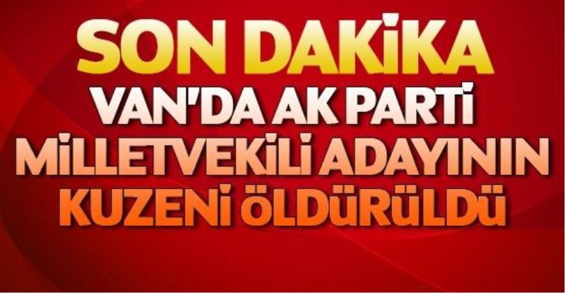 AK Parti milletvekili adayının amcaoğlu öldürüldü
