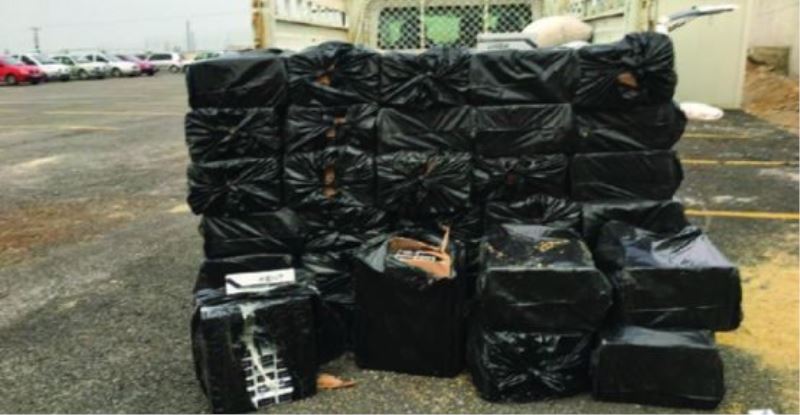 Edremit’te 18 bin paket kaçak sigara ele geçirildi