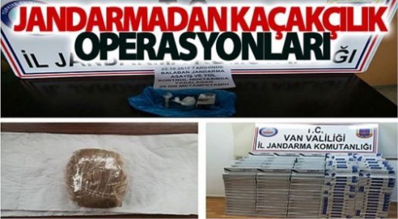 Jandarma’dan kaçak sigara ve uyuşturucu operasyonu…