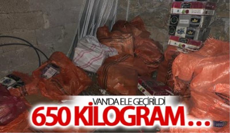 Van’da 650 kilogram kaçak nargile tütünü ele geçirildi 