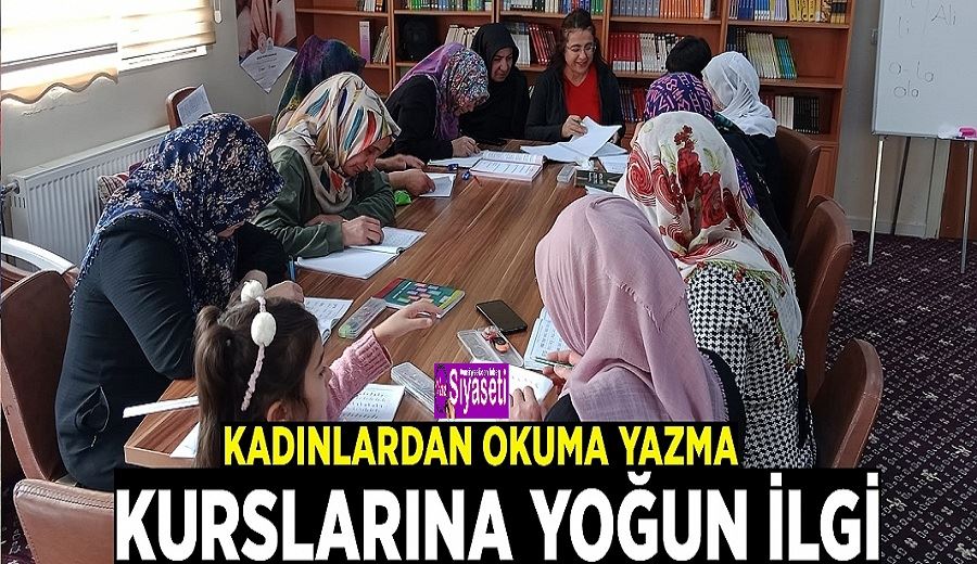 Kadınlardan okuma yazma kurslarına yoğun ilgi 