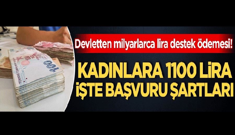 Devletten milyarlarca lira destek ödemesi! Kadınlara 1100 lira veriliyor İşte başvuru şartları