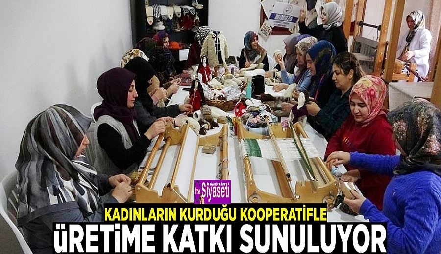 Kadınların kurduğu kooperatifle üretime katkı sunuluyor