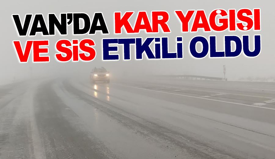 Van’da kar yağışı ve sis etkili oldu