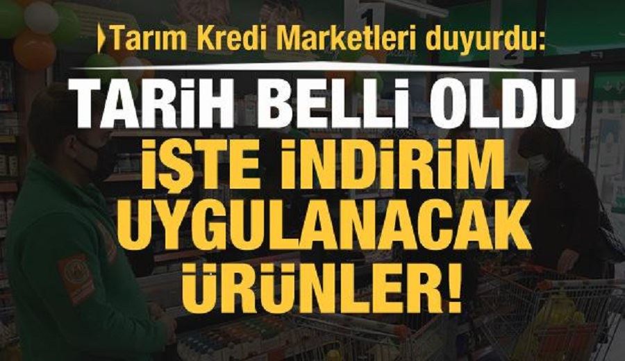 Tarım Kredi marketlerinde indirim başlıyor: Tarih açıklandı