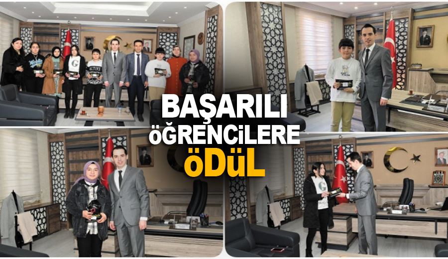 Başarılı öğrencilere ödül…