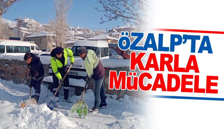 Özalp’ta karla mücadele…