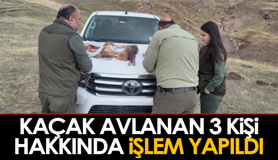 Kaçak avlanan 3 kişi hakkında işlem yapıldı