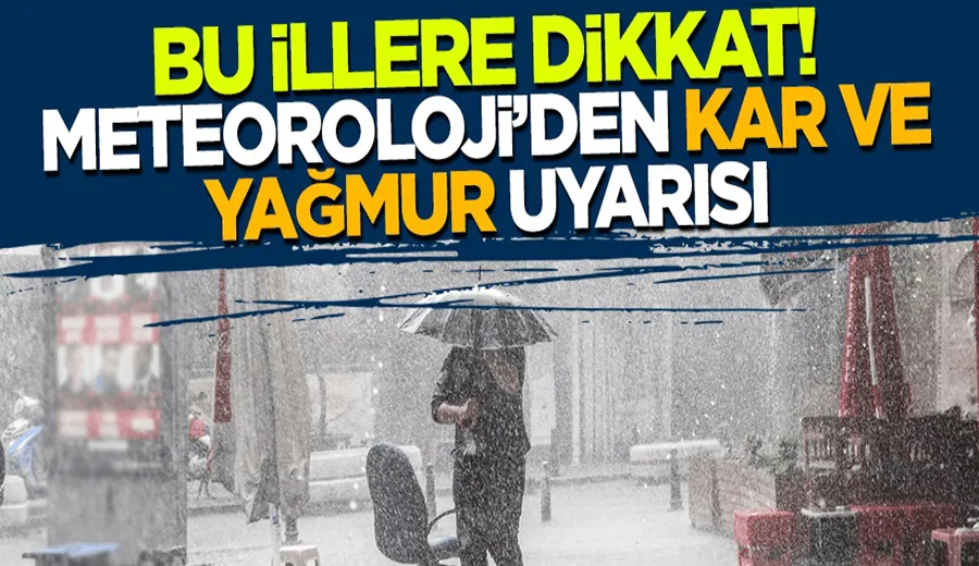 Meteorolojiden kar yağışı uyarısı