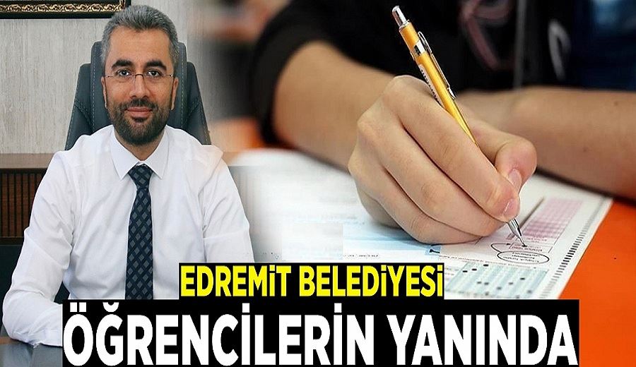 Edremit Belediyesi, öğrencilerin yanında