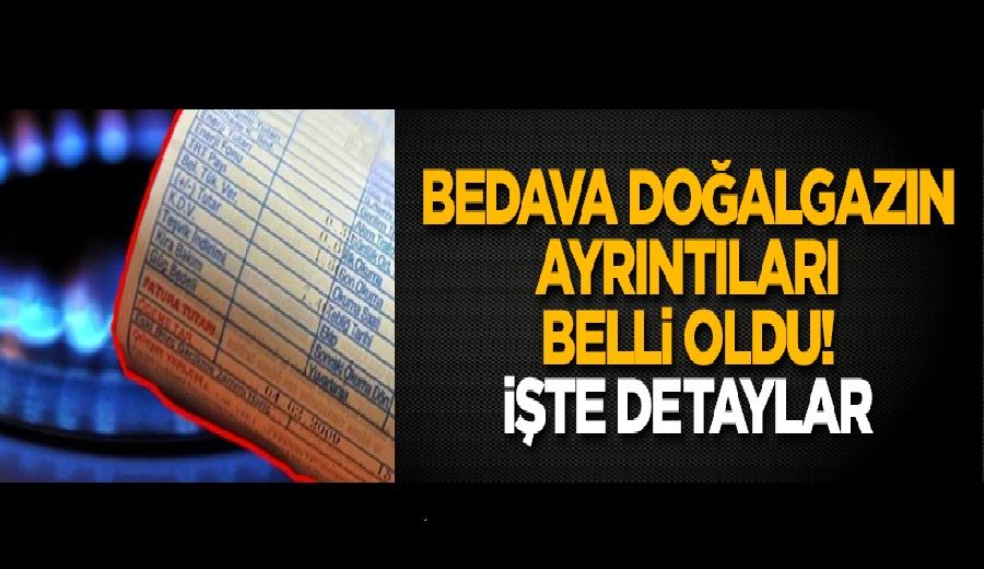 Bedava doğalgazın ayrıntıları belli oldu! İşte detaylar