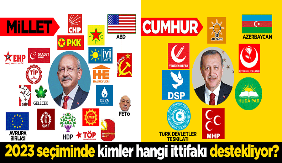 2023 seçiminde kimler hangi ittifakı destekliyor! İşte tüm ayrıntılar