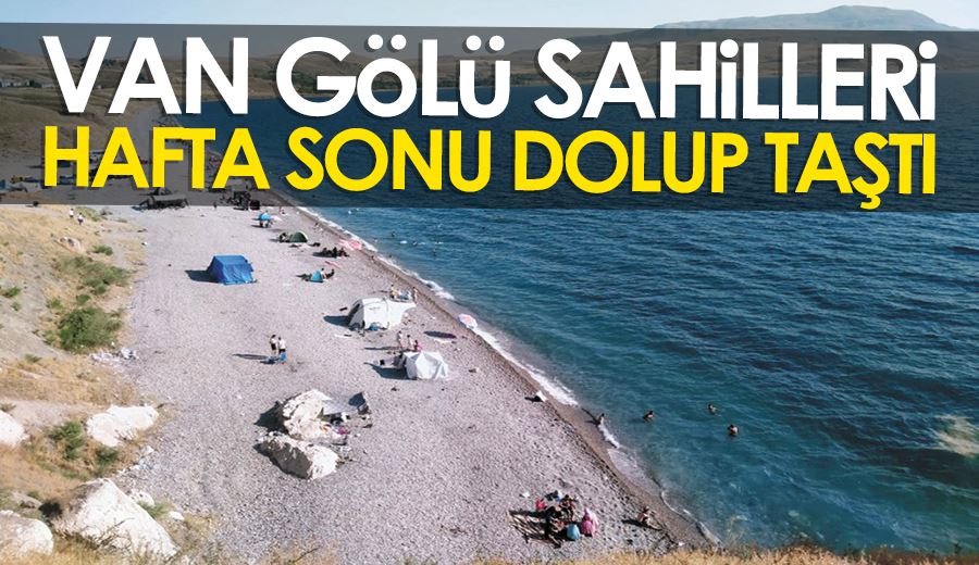 Van Gölü sahilleri hafta sonu dolup taştı