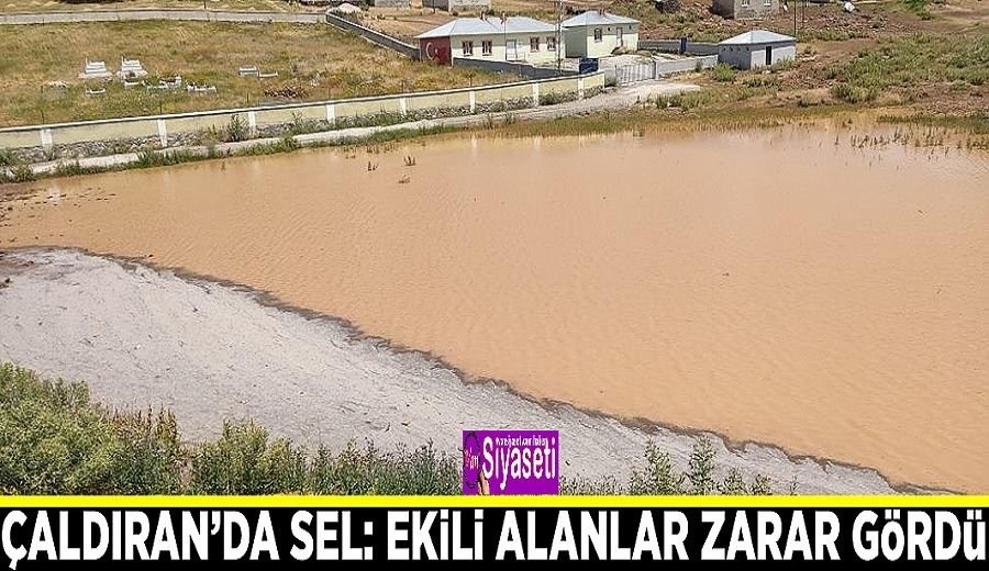 Çaldıran’da sel: Ekili alanlar zarar gördü