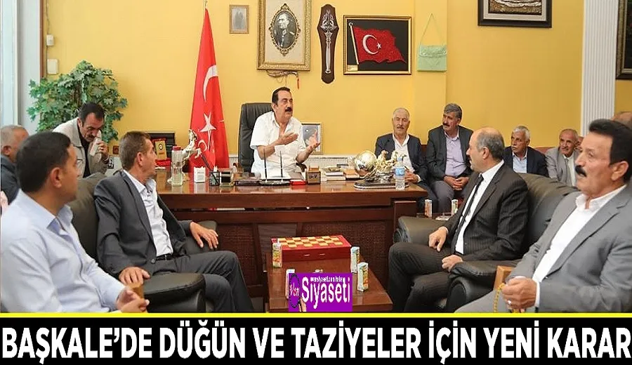 Başkale’de düğün ve taziyeler için yeni karar