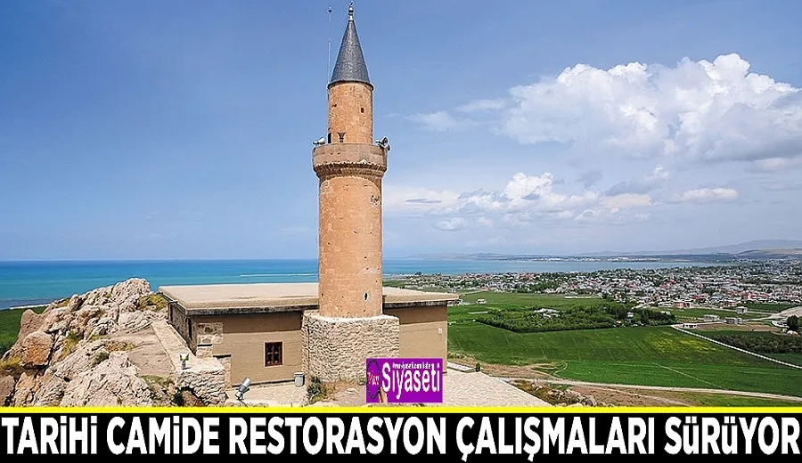 Tarihi camide restorasyon çalışmaları sürüyor