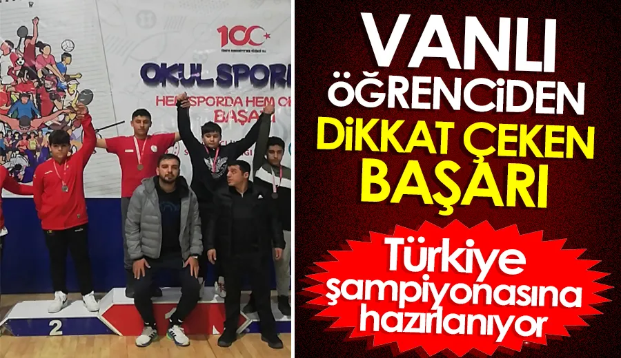 Vanlı öğrenciden dikkat çeken başarı
