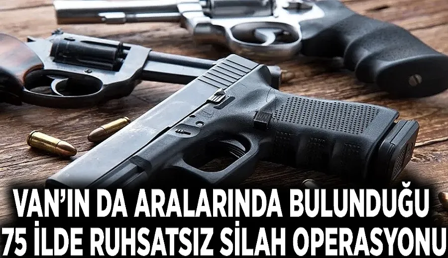 Van’ın da aralarında bulunduğu 75 ilde ruhsatsız silah operasyonu