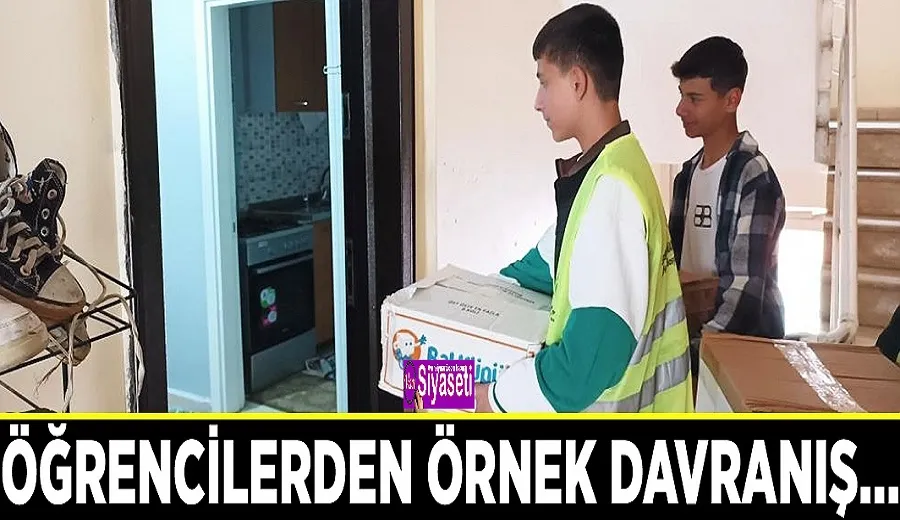 Öğrencilerden örnek davranış…