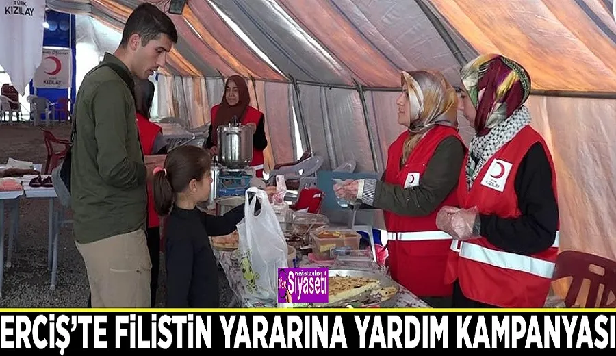 Erciş’te Filistin yararına yardım kampanyası düzenlendi