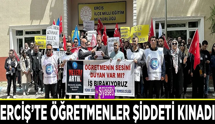 Erciş’te öğretmenler şiddeti kınadı