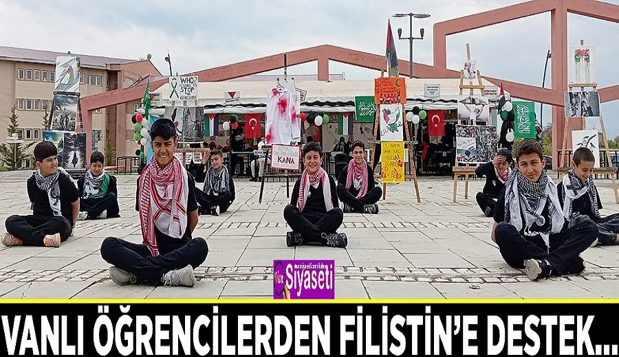 Vanlı öğrencilerden Filistin’e destek…