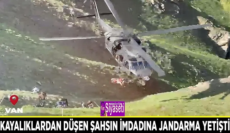 Kayalıklardan düşen şahsın imdadına jandarma yetişti