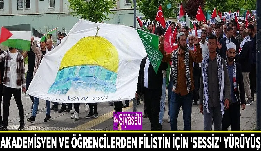 Akademisyen ve öğrencilerden Filistin için ‘sessiz’ yürüyüş