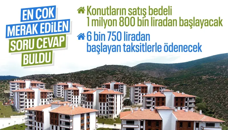 81 ilde 500 bin konut projesinde ödeme planı belli oldu