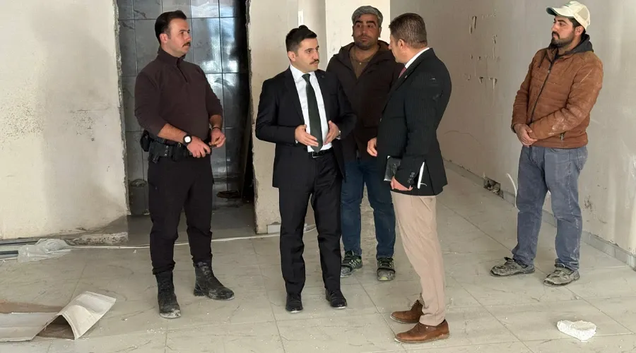 Özalp Kaymakamı Rahmi Bulut, Yeni Hükümet Konağı ve 4-6 Yaş Kurs Merkezi İnşaatlarını Yerinde Denetledi