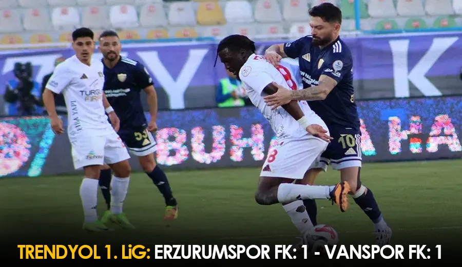 Trendyol 1. Lig: Erzurumspor FK: 1 - Vanspor FK: 1