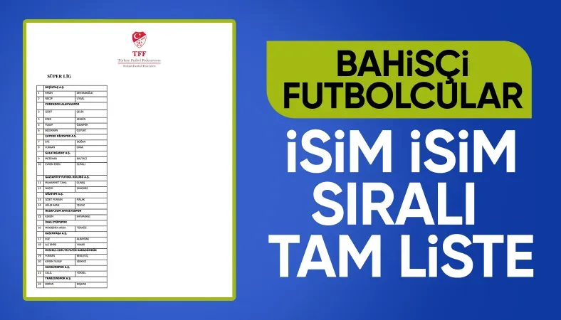 TFF, bahis oynayan futbolcuları PFDK
