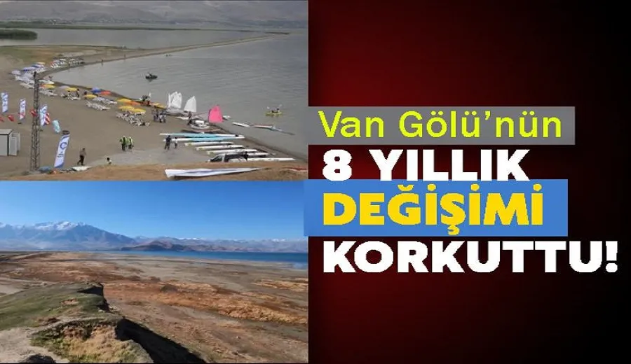 Renkli yazlardan sessiz çöl manzarasına: Van Gölü’nün 8 yıllık değişimi