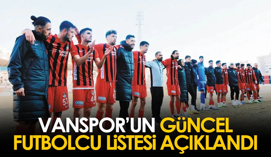 Vanspor’un güncel futbolcu listesi açıklandı
