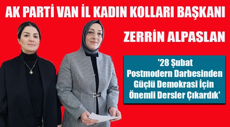 AK Parti Van İl Kadın Kolları Başkanı Alpaslan, 