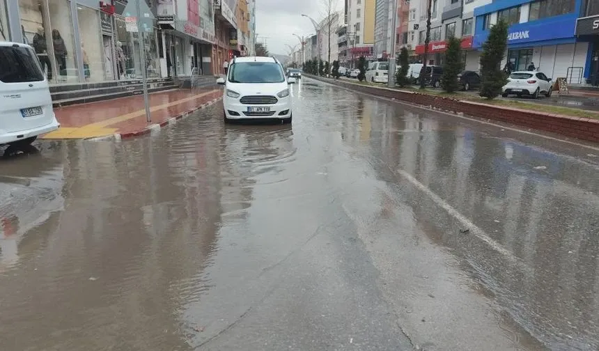 Erciş’te yağmur  etkili oldu