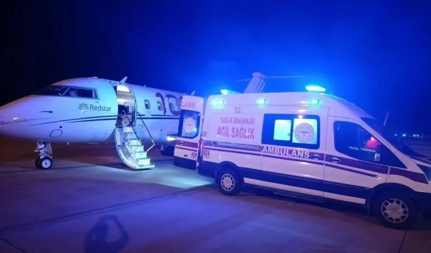 Van’da ambulans uçak 2 günlük Down sendromlu bebek için havalandı