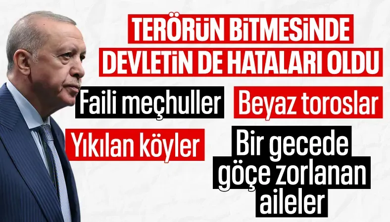 Cumhurbaşkanı Erdoğan: Terörle mücadelede devletin de hataları oldu