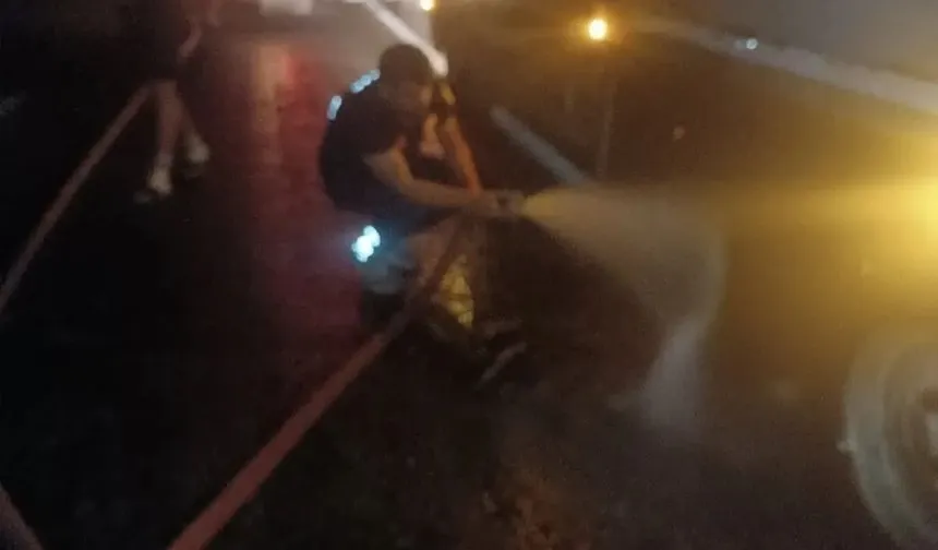 Van’da Seyir Halindeki Tırda Yangın Paniği!