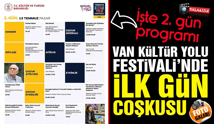 VAN KÜLTÜR YOLU FESTİVALİ’NDE İLK GÜN COŞKUSU