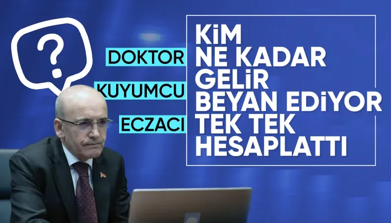 Mehmet Şimşek, meslek gruplarının aylık brüt gelirlerini açıkladı