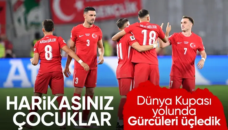 A Milli Futbol Takımı, Gürcistan karşısında üç puanı üç golle aldı