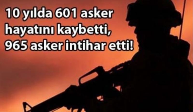 10 yılda 965 asker intihar etti!