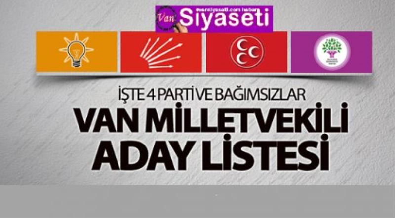 2015 Van Milletvekili Aday Listesi