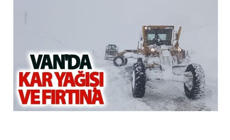 Van'da kar yağışı ve fırtına