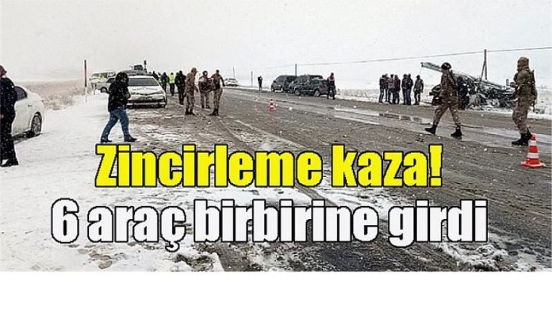 Van'da zincirleme trafik kazası; 6 yaralı