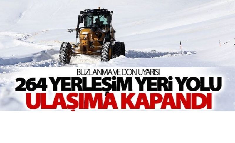 Van’da 264 yerleşim yeri yolu ulaşıma kapandı