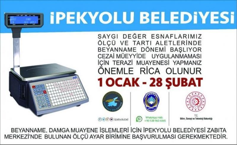 İpekyolu Belediyesi'nden ölçü ve ayar birimleri kontrolü